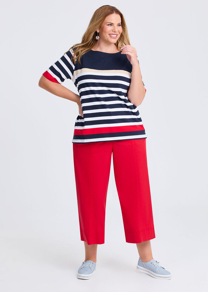 Cotton Breton Stripe T-shirt, , hi-res