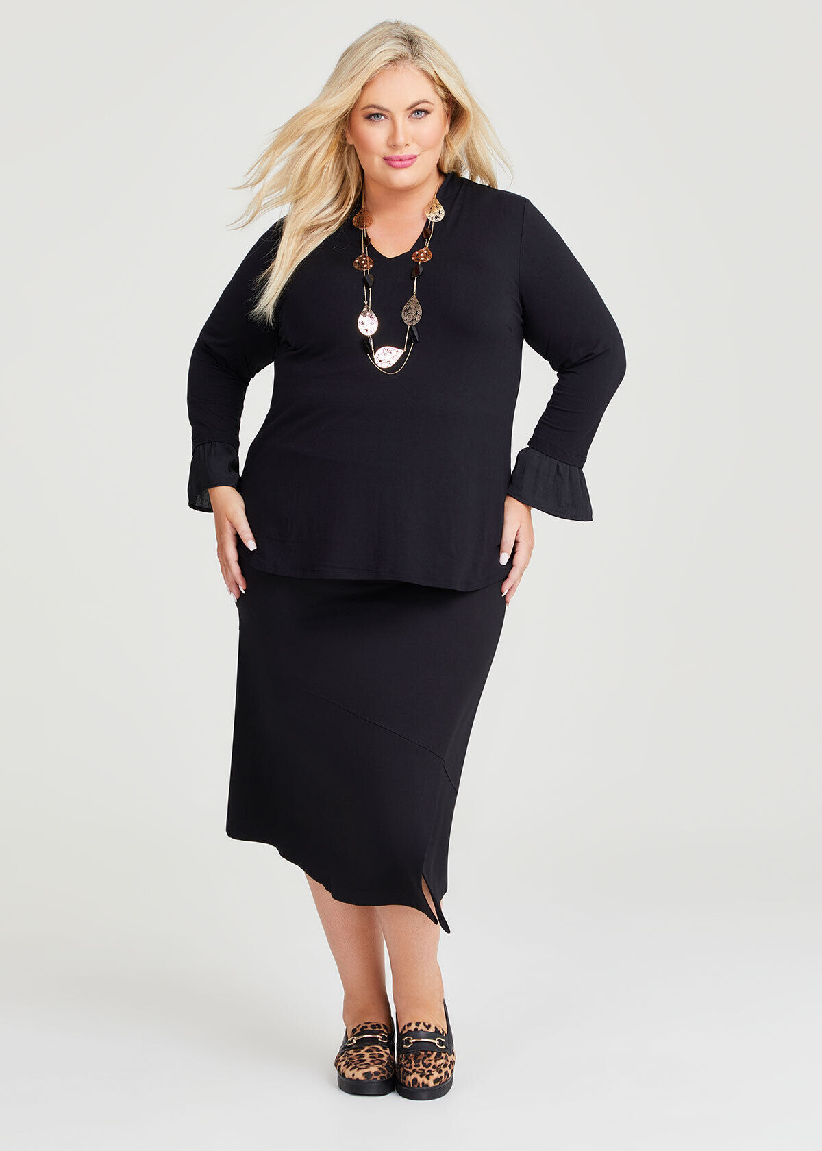 Aline plus size maxi skirt outlet