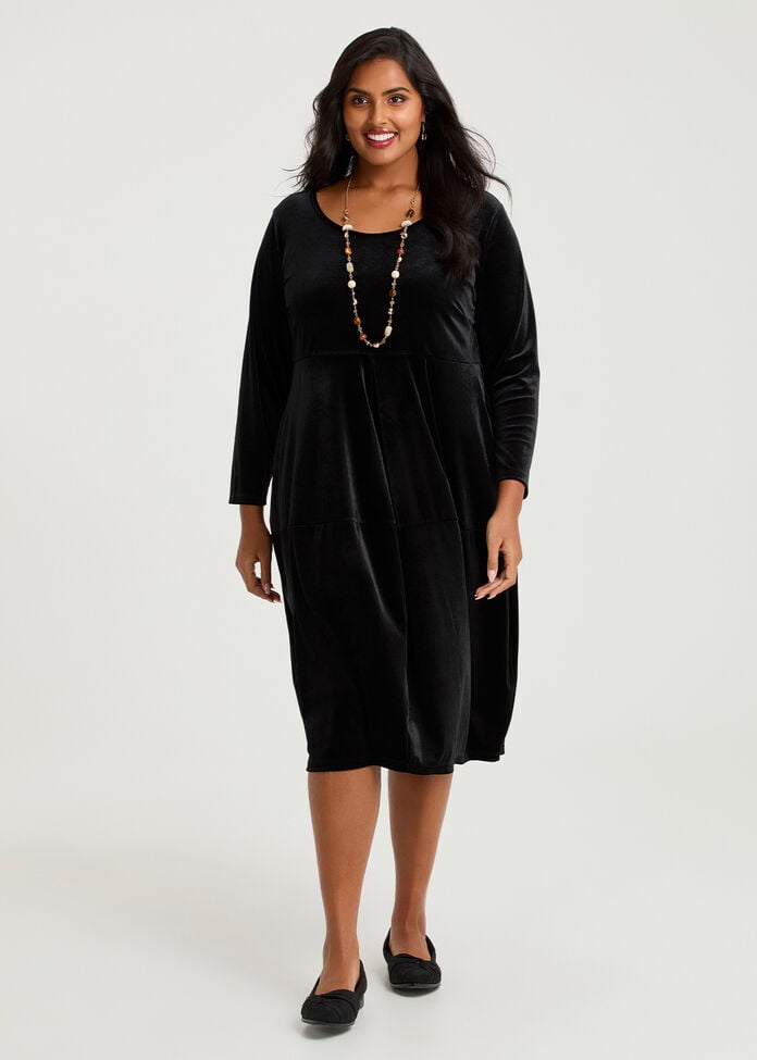 Tulip Empire Velour Dress, , hi-res