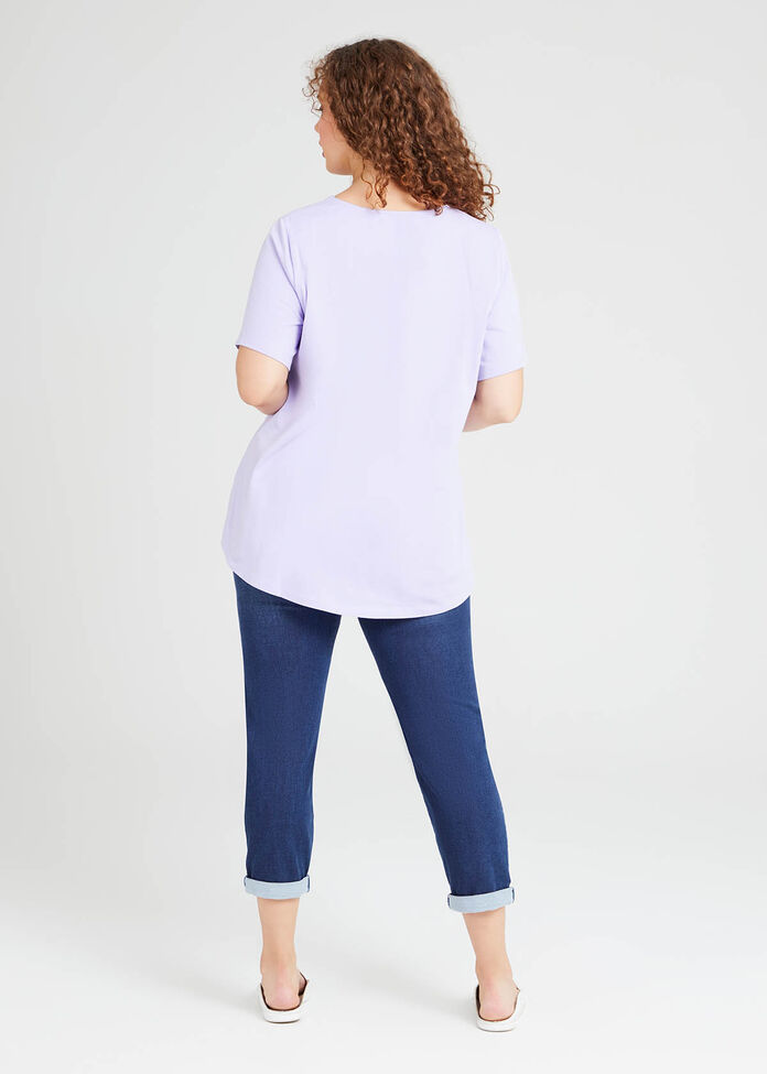 Organic V-neck Swing Basic Tee, , hi-res