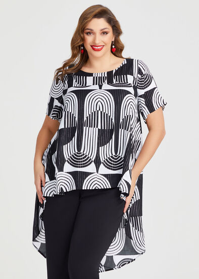 Plus Size Natural Flair Hi Lo Tunic