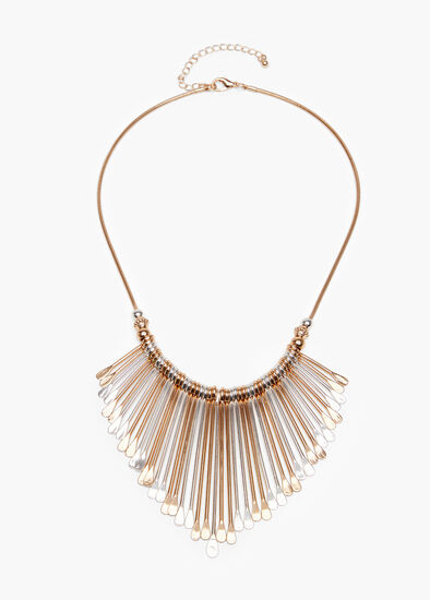 Bohemian Two Tone Paddle Necklace