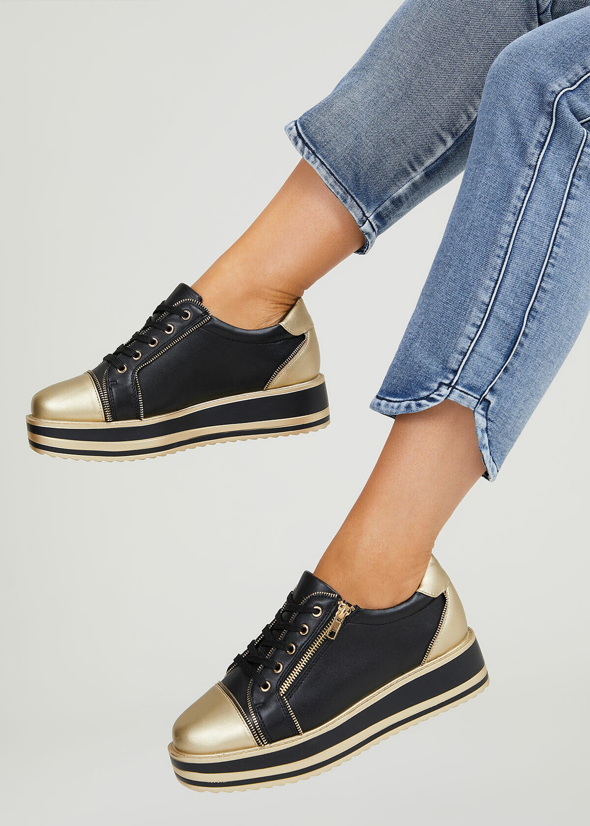 Shop Zip Detail Wedge Sneaker Comfortable Shoes Taking Shape AU