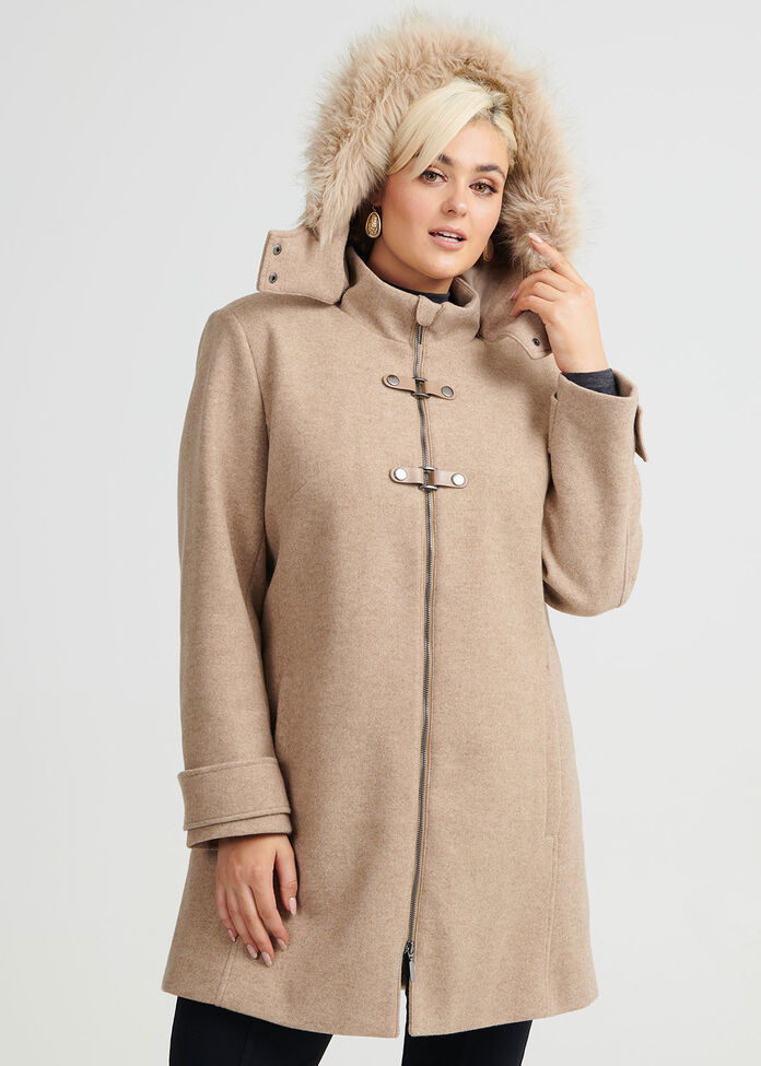 Shop Plus Size Woodland Duffle Jacket in Brown | Taking Shape AU
