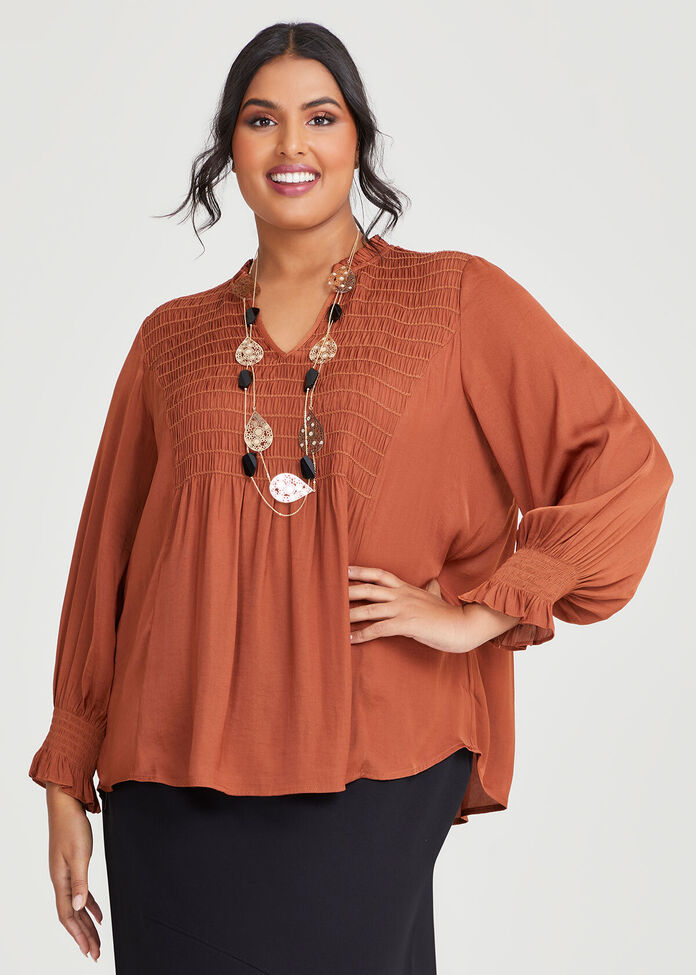 LUXE TRACE TAUPE BLACK WOVEN TOP