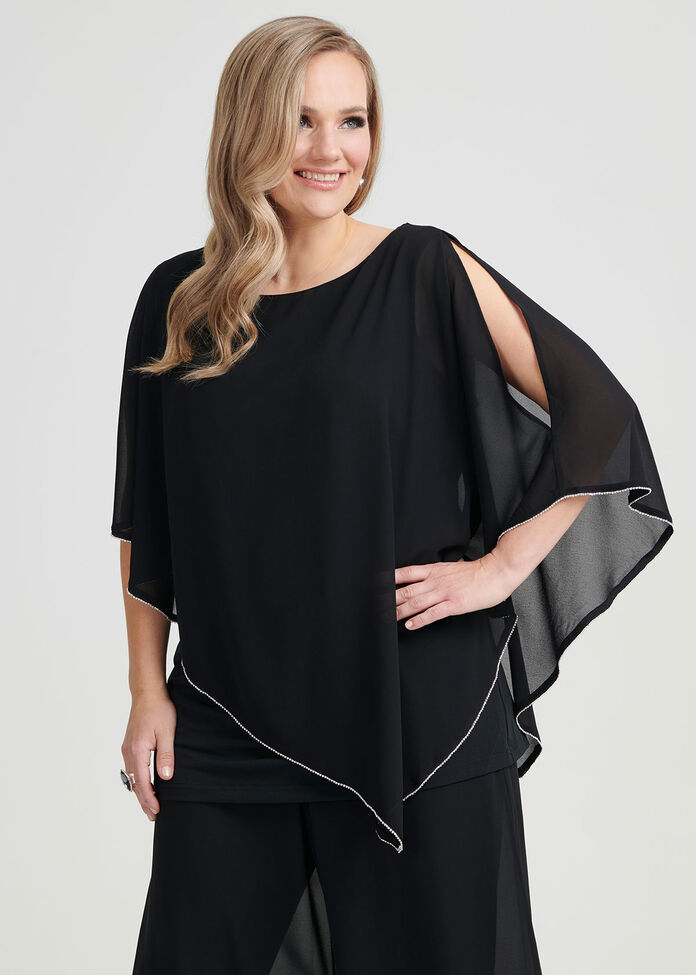 Shop Plus Size Alice Diamonte Top in Black | Sizes 12-30 | Taking Shape AU