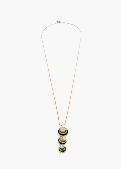 Layered 3 Drop Enamel Necklace