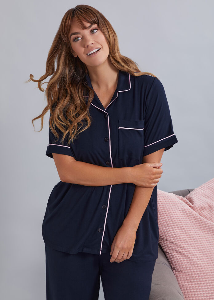 Modal Soft Touch Pyjama Top, , hi-res