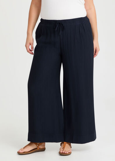 Plus Size Natural Wide Leg Pant