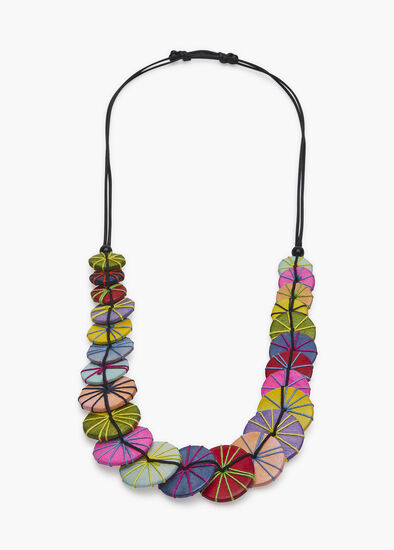 Threaded Disk Necklace