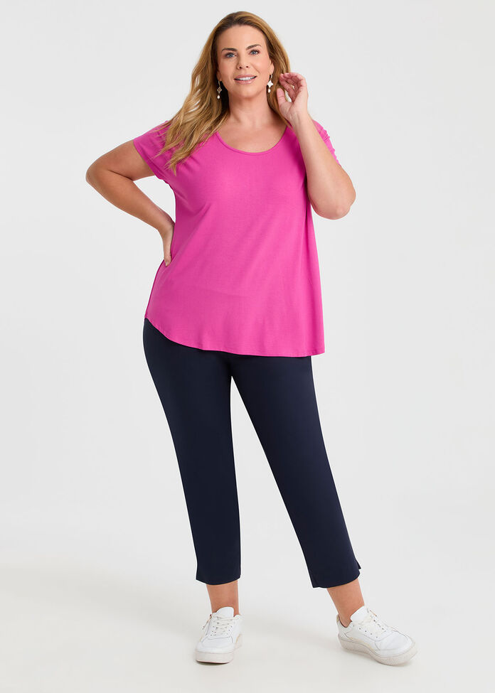 Natural Round Neck Everyday T-shirt, , hi-res