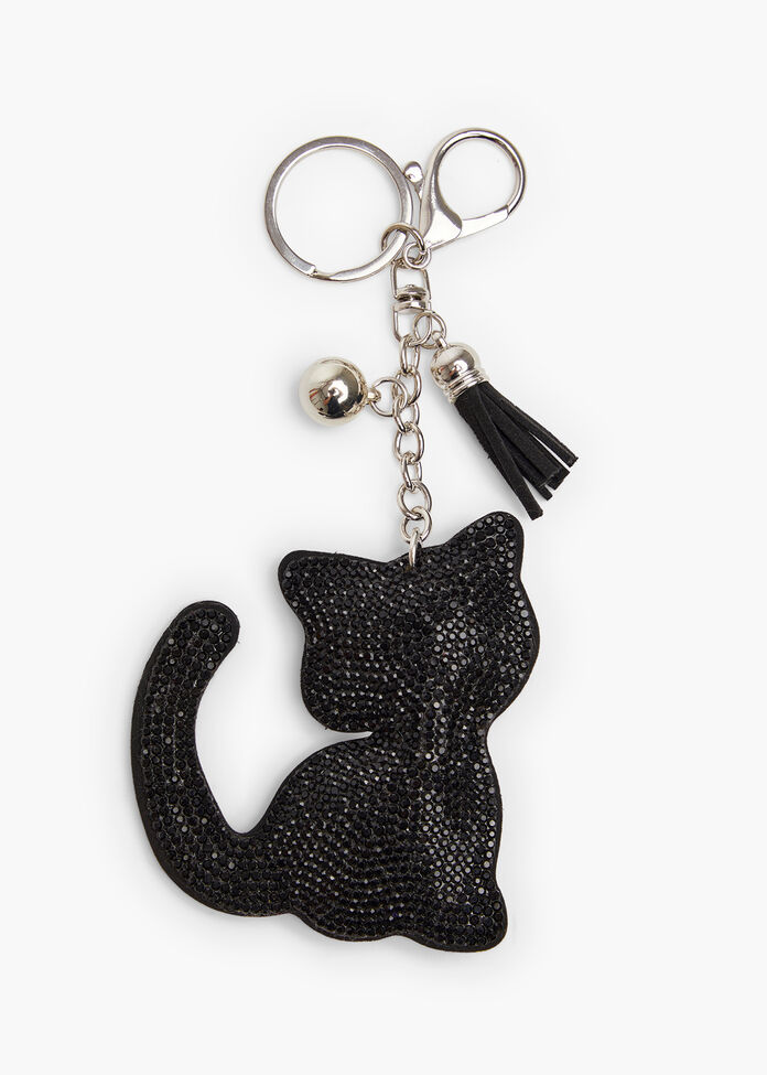 Bling Cat Bag Charm, , hi-res