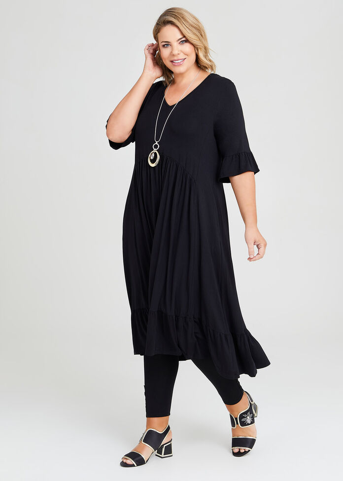 Shop Plus Size Bamboo Lucia Boho Dress in Black | Sizes 12-30 | Taking ...