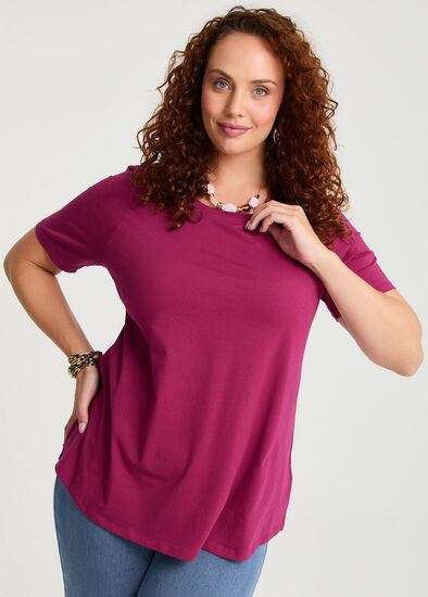 Plus Size Good Earth Australian Cotton Crew Neck T-shirt