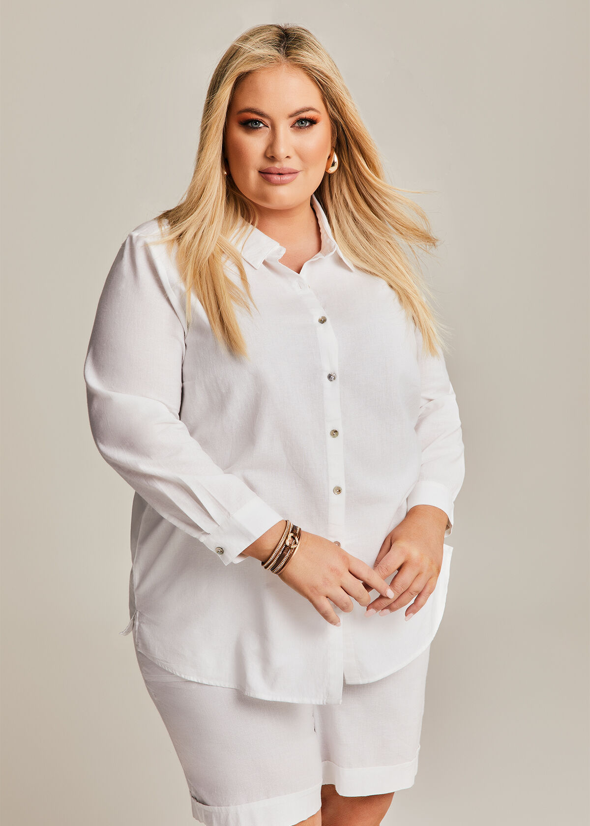 Plus Size Blouses Shirts Curve Button Down Tops Taking Shape NZ