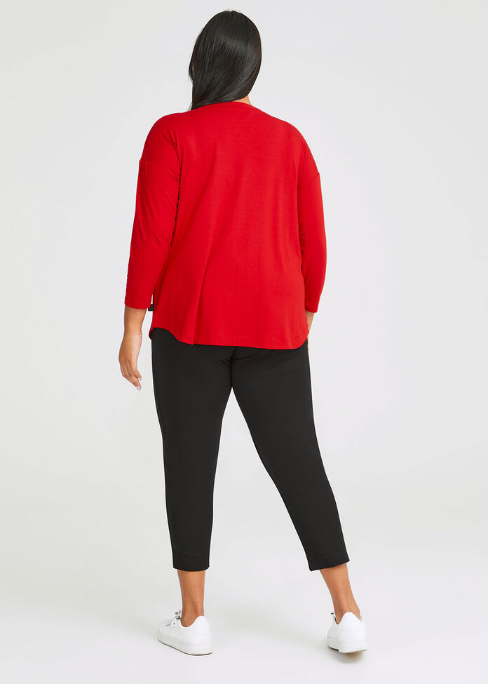 Shop Plus Size Natural Seeing Red Star Top in Red | Taking Shape AU