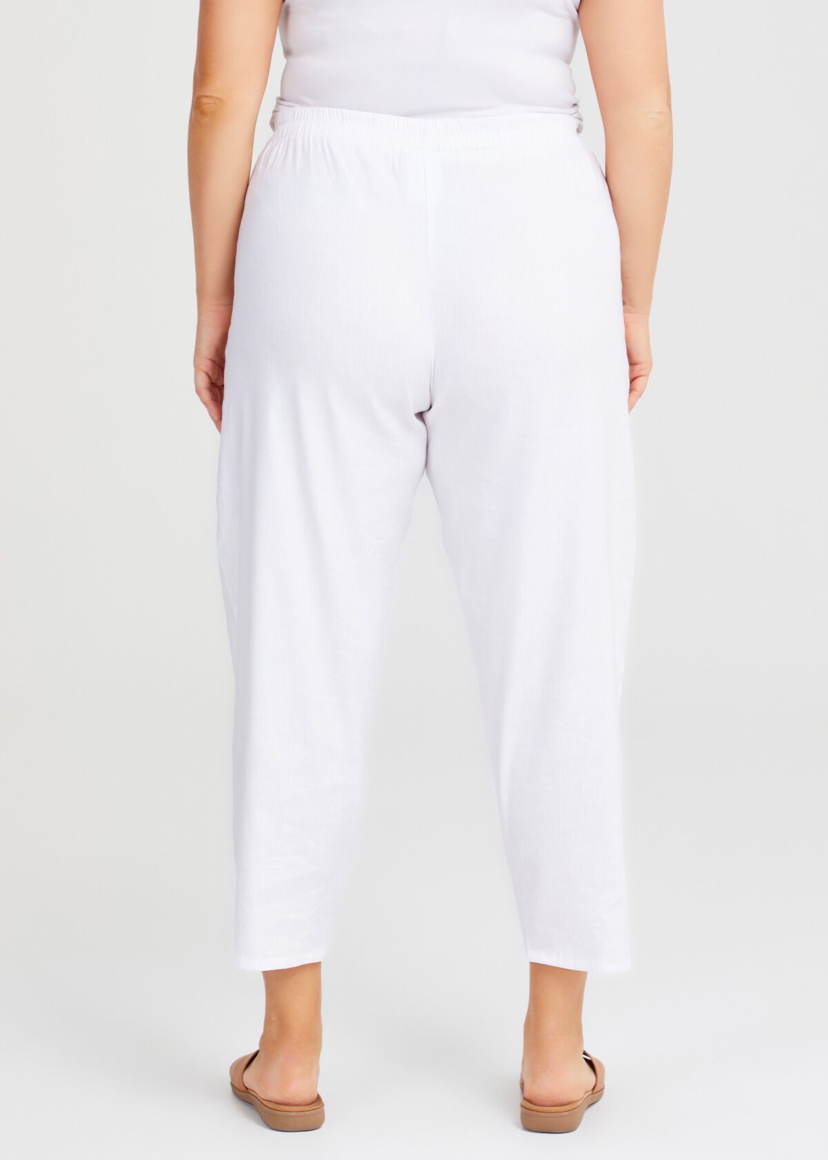 Stretch linen pants womens hotsell
