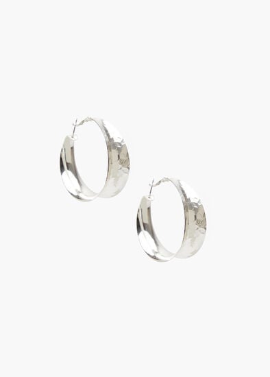 Plus Size Large Shiny Metal Hoops