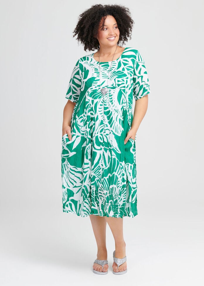Cotton Tropics Dress, , hi-res