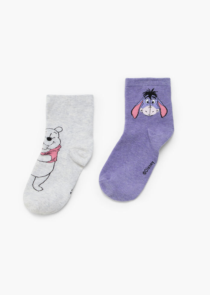 2 Pack Winnie The Pooh Socks, , hi-res
