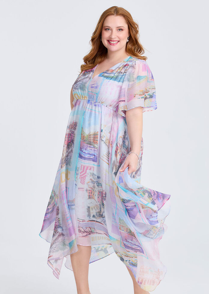 Alexandra Tencel Midi Dress, , hi-res