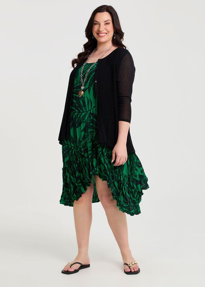 Plisse Knit Natural Cardigan, , hi-res
