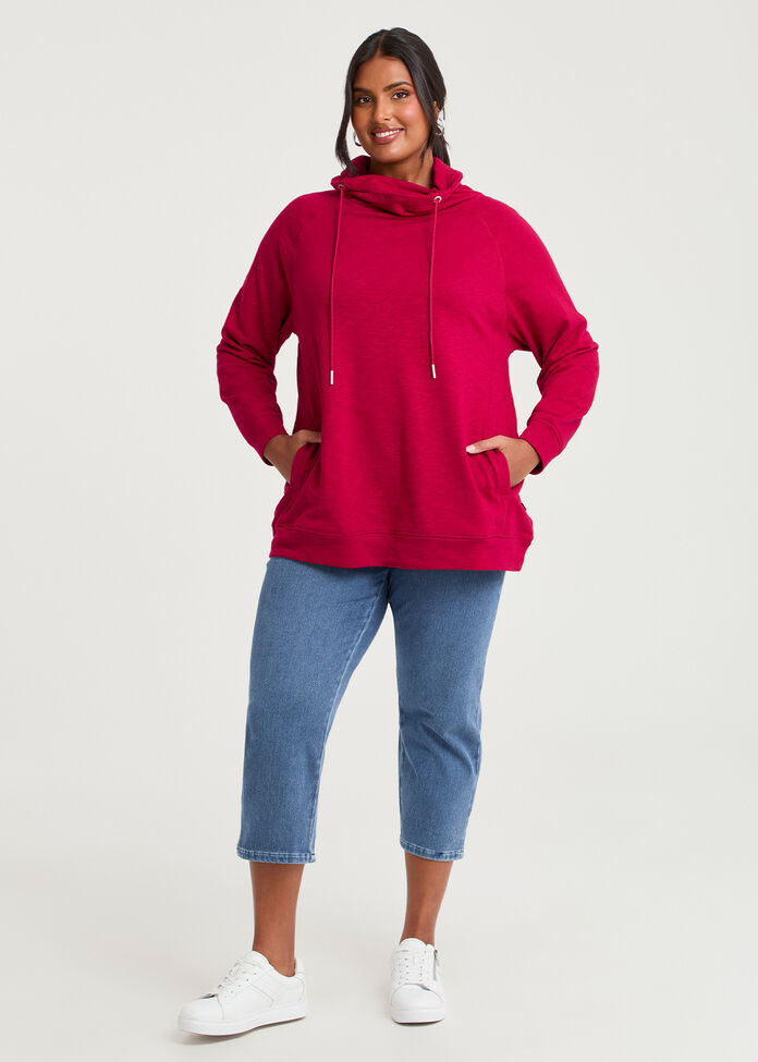 Drawstring Collar Sweat, , hi-res