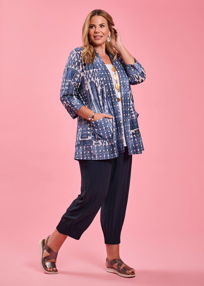 Aztec Burnout Cardigan, , hi-res
