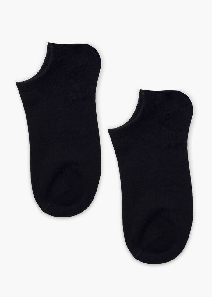 5 Pack Black Bamboo Ankle Socks, , hi-res