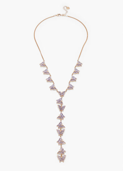 Diamante Butterfly Necklace