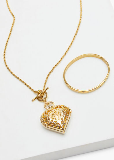 Multi Wear Heart Watch Necklace