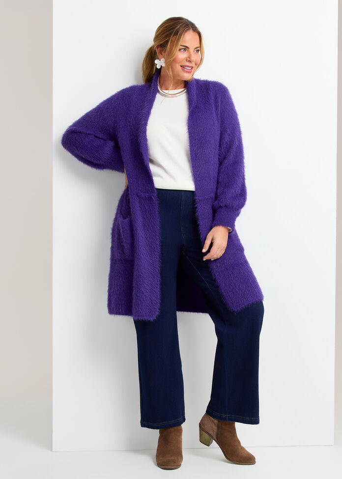 Fluffy Knit Cosy Cardigan, , hi-res