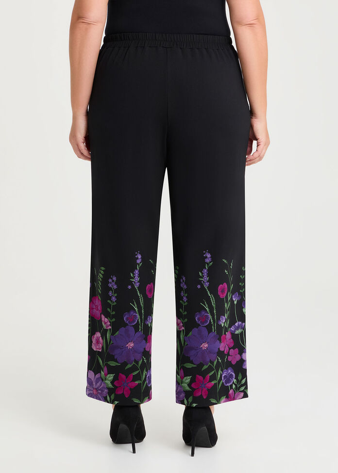 Enid Floral Ponte Pant, , hi-res