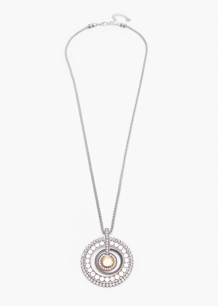 Two Tone Disc Pendant, , hi-res