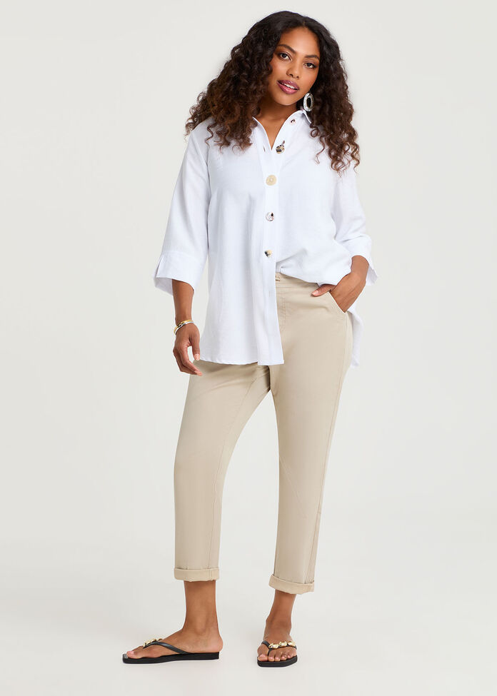 Lyocell Blend Washed Chino, , hi-res