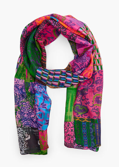 Patchwork Silk Scarf