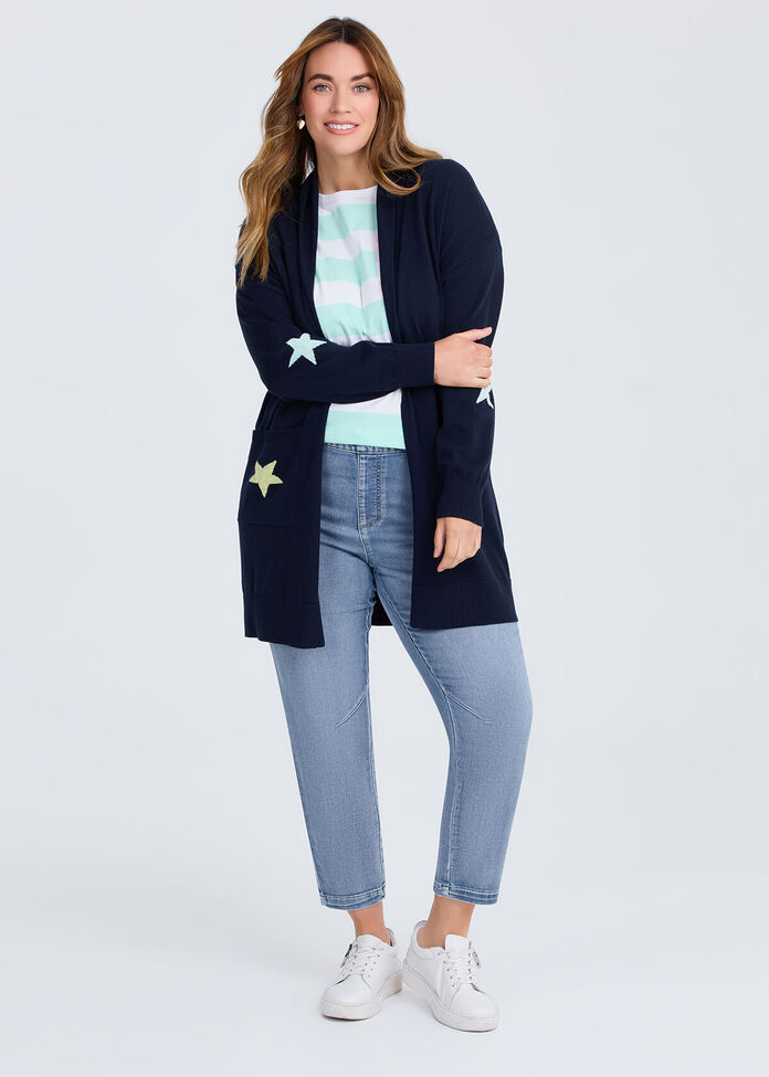 Cotton Star Pocket Cardigan, , hi-res
