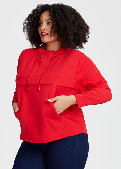 Plus Size Modal Half Zip Hoodie