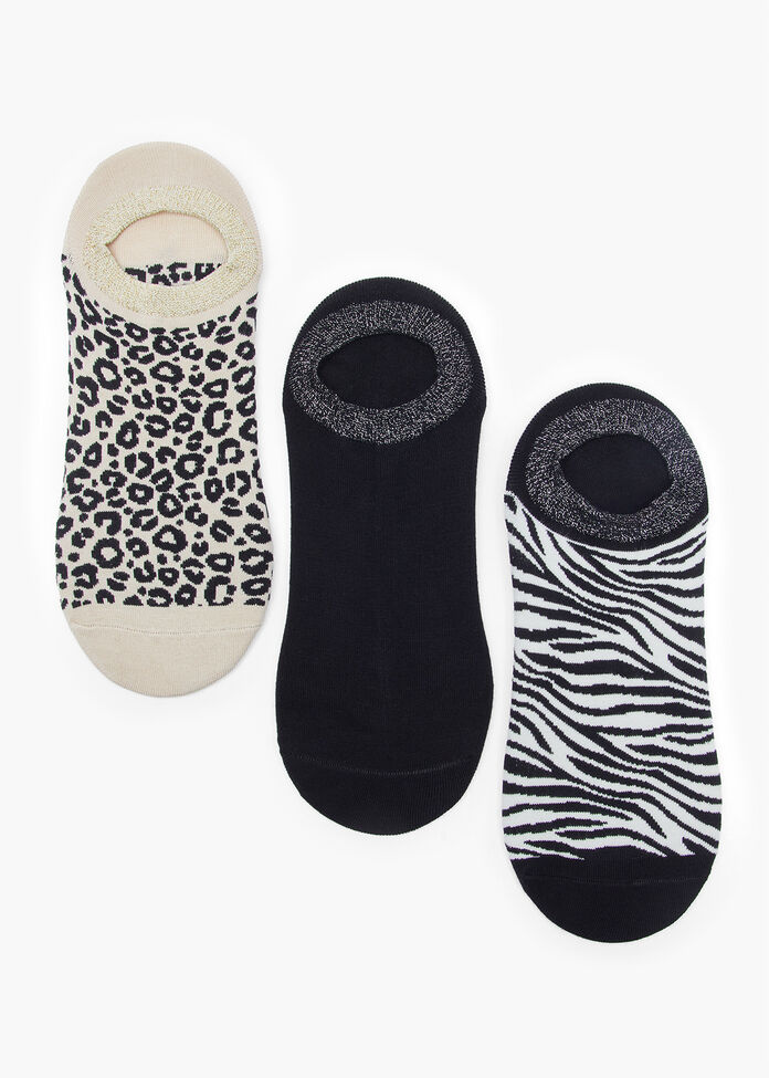 3 Pack Bamboo Animal Ankle Socks, , hi-res