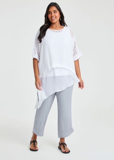Plus Size Soft Drape Taper Leg Pant