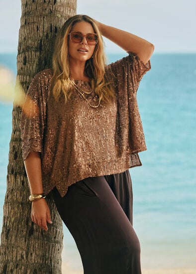 Plus Size Aileen Sequins Overtop