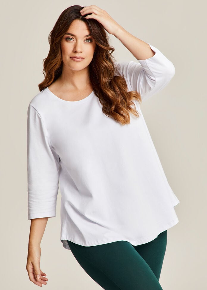 Australian Cotton 3/4 T-Shirt, , hi-res