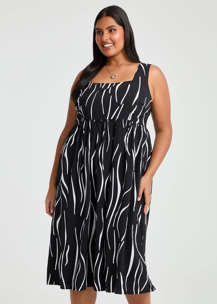 Jana Abstract Midi Dress, , hi-res