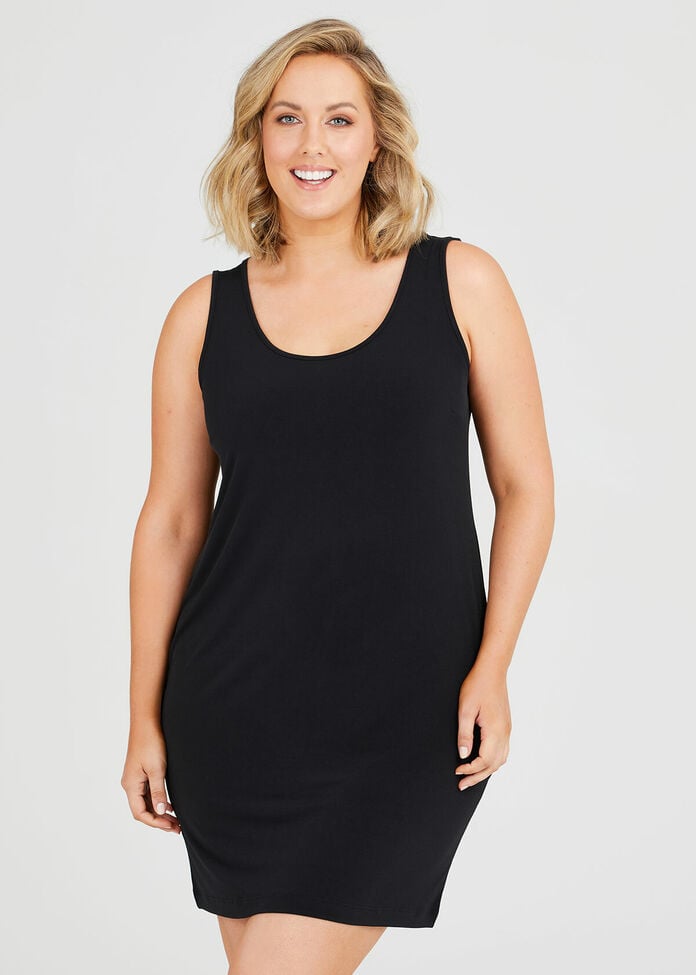 Shop Plus Size Luna Base Slip Body Dress in Black | Taking Shape AU