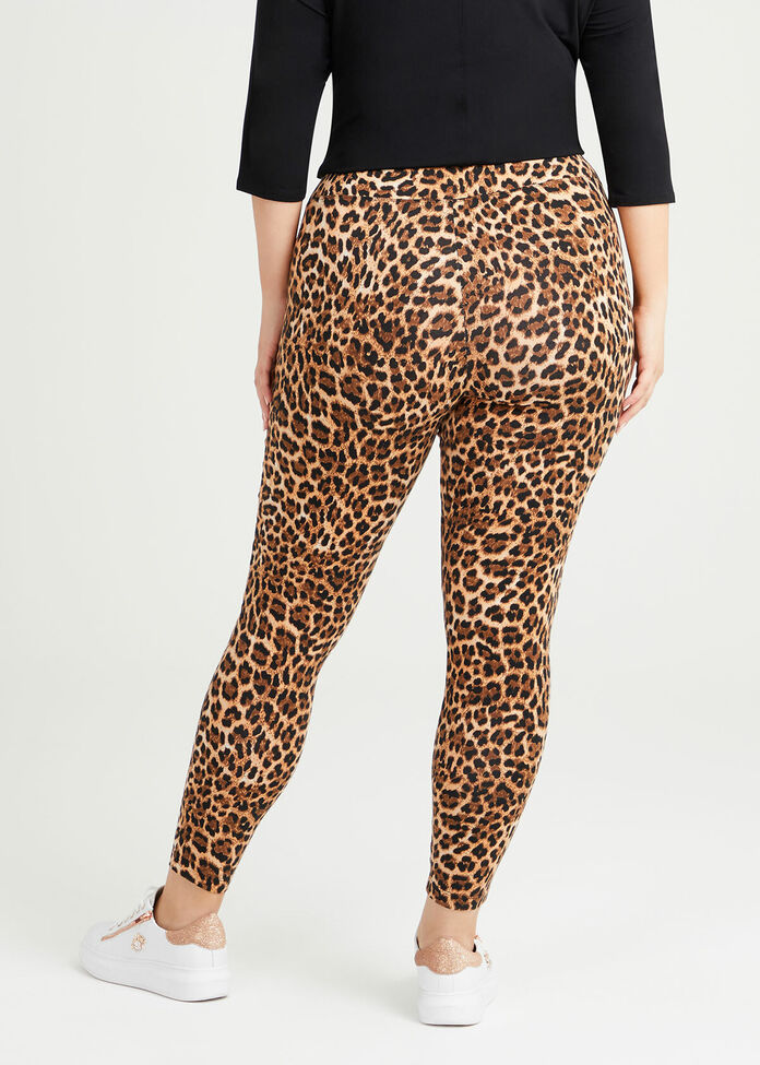 Shop Plus Size Organic Leopard Leggings in Print, Sizes 12-30