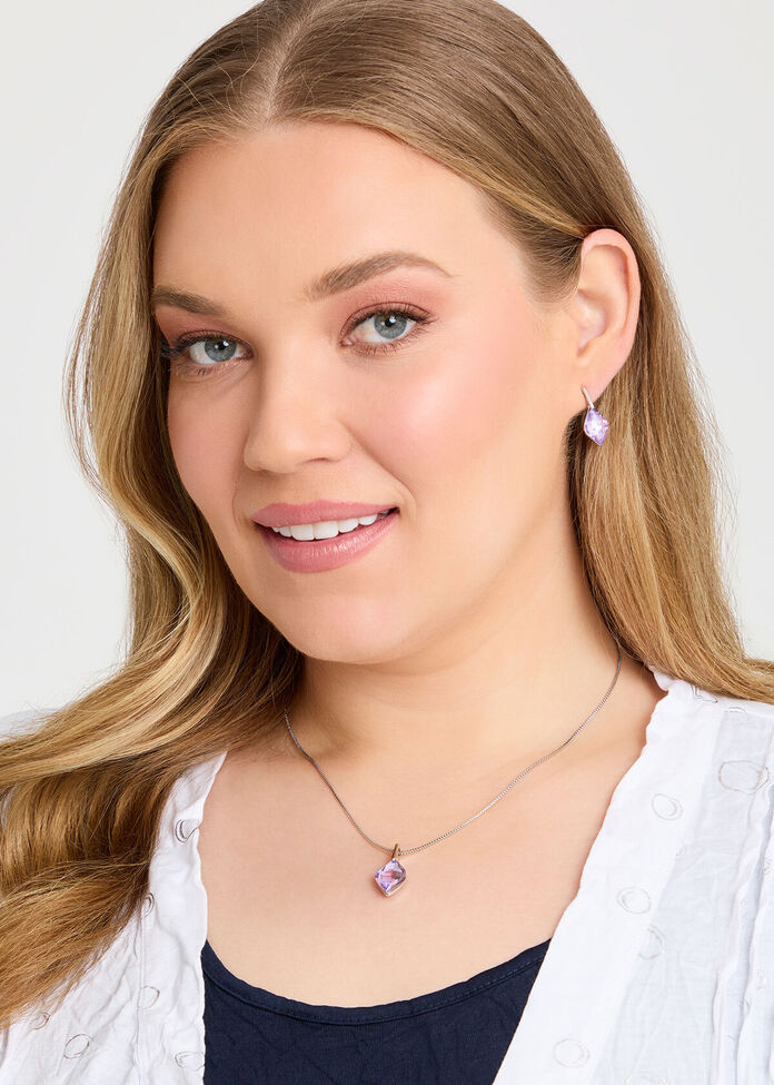 Diamond Necklace & Earring Set, , hi-res