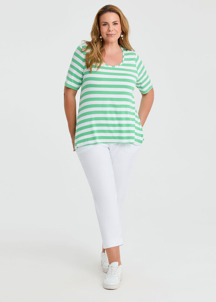 Natural Stripe Essential T-Shirt, , hi-res