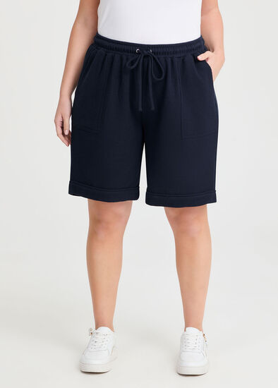 Plus Size Waffle Pull On Short