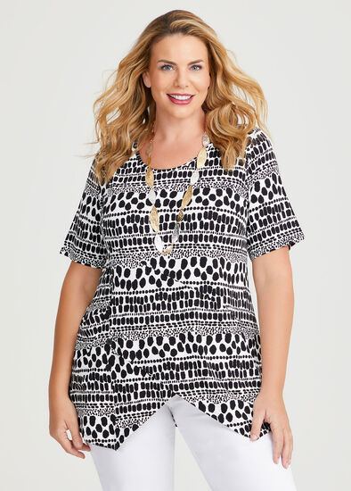 Plus Size Natural Rewa Spot Top