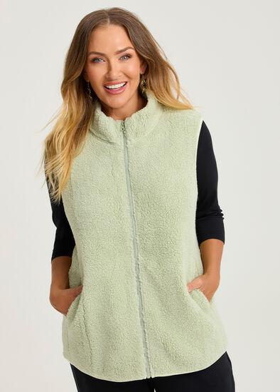 Plus Size Teddy Vest